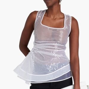 ISO: Jacquemus FR38+ Le Débardeur Perle sequined top